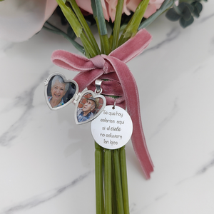 
                  
                    Cargar imagen en el visor de la galería, Camafeo Guardapelo Ramo Novia Plata Corazon Ejemplo
                  
                