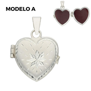 
                  
                    Cargar imagen en el visor de la galería, Camafeo_Guardapelo_Ramo_Novia_Plata_Corazon Modelo A
                  
                