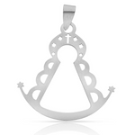 Colgante Virgen del Rocio Plata de Ley 24x25 mm