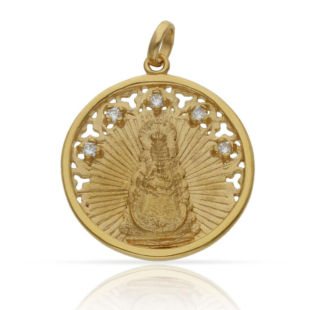 Medalla Plata Chapada en Oro Virgen del Rocío