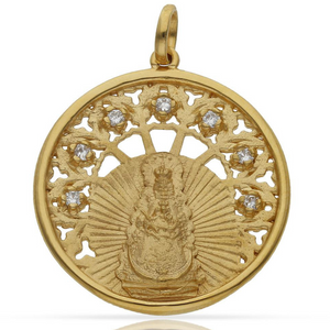
                  
                    Cargar imagen en el visor de la galería, Medalla Plata Chapada en Oro Virgen del Rocío
                  
                