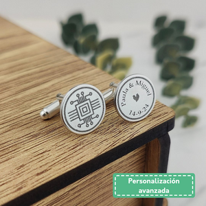 
                  
                    Cargar imagen en el visor de la galería, Gemelos Personalizados Plata Nombres y Fecha (Personalizable)
                  
                