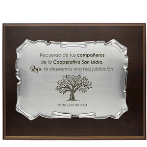 
                  
                    Cargar imagen en el visor de la galería, Placa de Jubilacion Original Homenaje Acero Dorado 26x21 cm (Personalizable)
                  
                