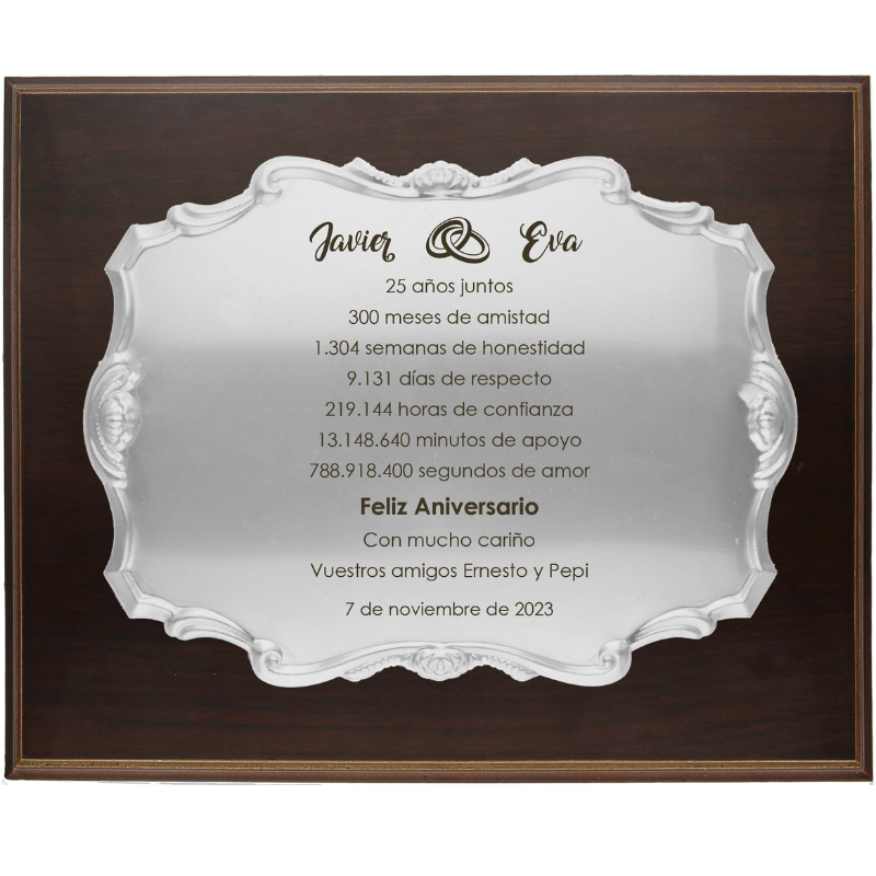 
                  
                    Cargar imagen en el visor de la galería, Placa de Jubilacion Original Homenaje Acero Dorado 26x21 cm (Personalizable)
                  
                